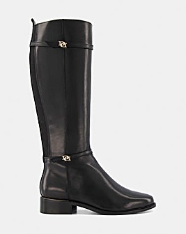 Dune Tap Leather High Leg Riding Boots