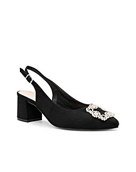 Paradox London Fylls Wide E Fit Block Heel Courts