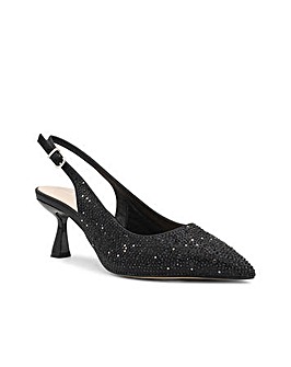Paradox London Fiora Wide E Fit Kitten Heel Courts