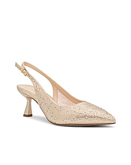 Paradox London Fiora Wide E Fit Kitten Heel Courts