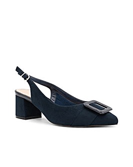 Paradox London Fiona Wide E Fit Block Heel Courts