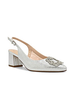 Paradox London Filomena Wide E Fit Block Heel Courts