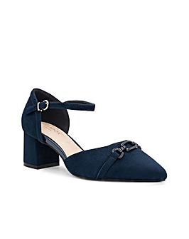 Paradox London Farina Wide E Fit Block Heel Courts