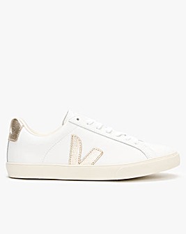 Veja Esplar Logo Extra White Platine Leather Trainers