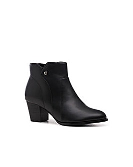 Paradox London Belinda Wide Fit Block Heel Ankle Boots