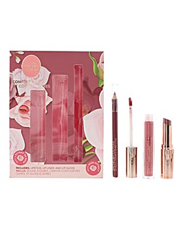 Rachel Couture Lip Kit Nude 3 Piece Gift Set: Lipstick Lip Gloss Lip Liner