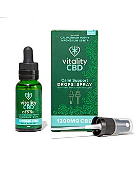 Vitality CBD Calm Support 1200mg Spiced Citrus