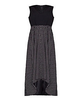 mela london polka dot maxi dress