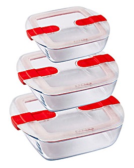 Pyrex Cook & Heat Square Roaster Set with Lid