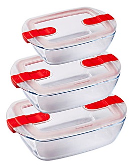 Pyrex Cook& Heat Rectangle Roaster Set with Lid