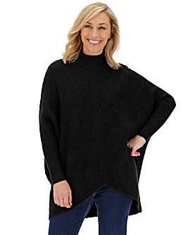 Cosy Black High Neck Ribbed Jumper