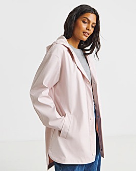 Pink Short Rubberised Raincoat
