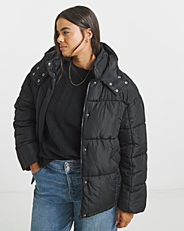 Black Padded Short Coat