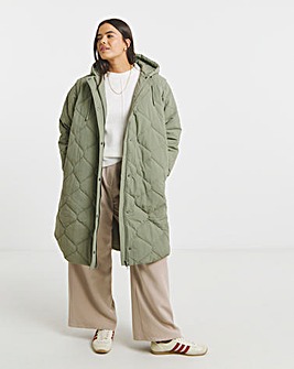 Khaki Quilted Hybrid Jacket/ Gilet