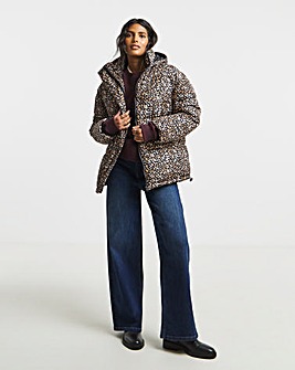 Leopard Padded Coat
