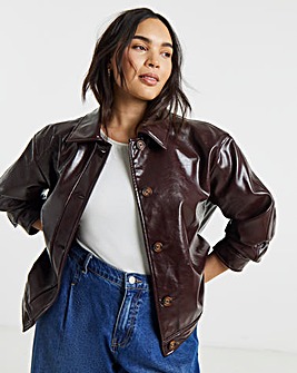 Burgundy Lacquer Trucker Jacket