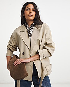 Stone Blouson Sleeve Trench