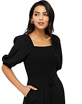monsoon black velvet jumpsuit