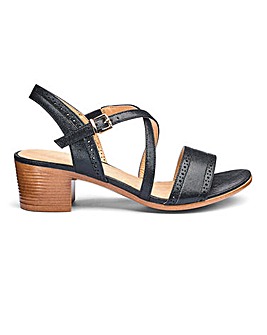 Heavenly Soles Crossover Strap Sandals Wide E Fit