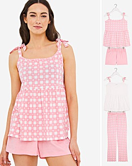 Pretty Secrets Value 2 Pack Cami Pyjama Sets
