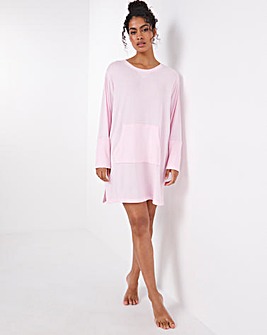 Pretty Secrets Pink Long Knit Lounge Dress