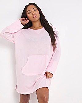 Pretty Secrets Pink Long Knit Lounge Dress