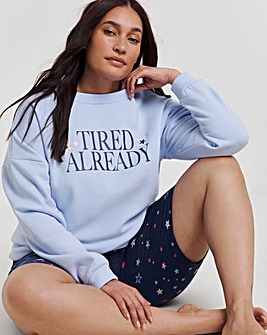 Pretty Secrets Star Cycling Shorts & Sweatshirt Lounge Set