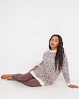 Pretty Secrets Leopard Sweatshirt & Legging Lounge Set