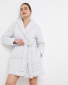Pretty Secrets Short Quilted Dressing Gown