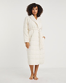 Pretty Secrets Long Quilted Dressing Gown
