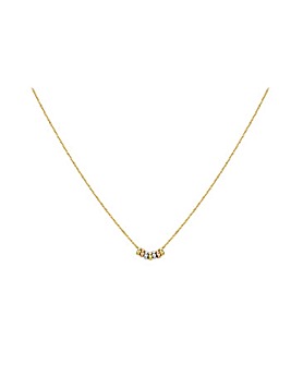 9Ct Gold 3 Tone Lucky Rings Necklace