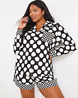 Pretty Secrets Polka Dot Mix & Match Long Sleeve Pyjama Top