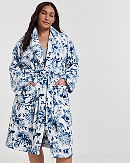 Pretty Secrets Floral Textured Fleece Dressing Gown