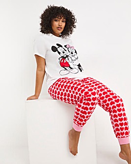 Minnie and Mickey Cuffed Pyjama Set