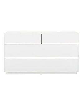 Allure High Gloss 6 Drawer Wide Chest