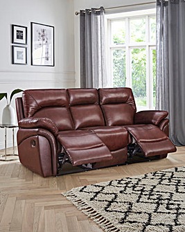 Warwick Luxury Leather 3 Seater Recliner Sofa