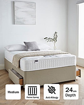 Silentnight Tranquility 1000 Pocket Divanset with 2 Drawers