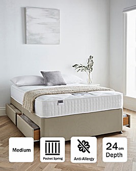 Silentnight Tranquility 1000 Pocket Divanset with 4 Drawers