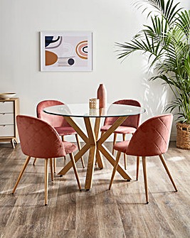 Bodie Dining Table with 4 Klara Chairs