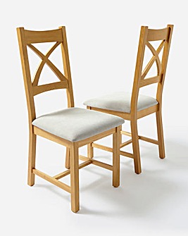Faversham Oak Pair of Dining Chairs