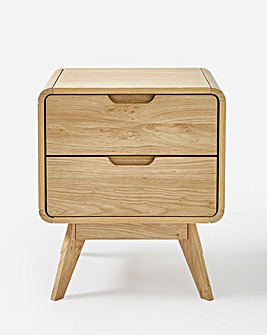 Oslo 2 Drawer Bedside Table