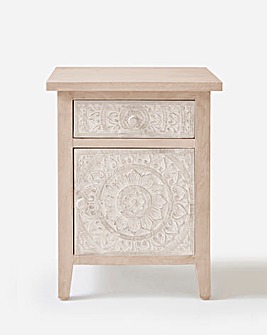 Anya Carved Assembled Side Table