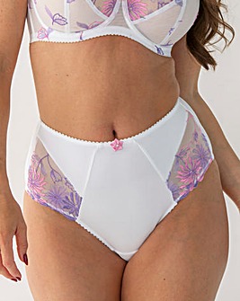 Pour Moi St Tropez High Waist Deep Brief White/Pink/Purple