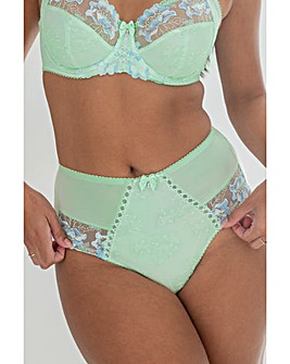 Pour Moi Sofia High Waist Deep Brief Pistachio/Blue