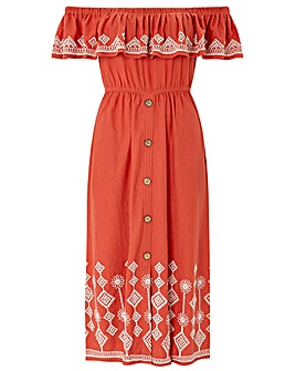 monsoon oana print tea dress