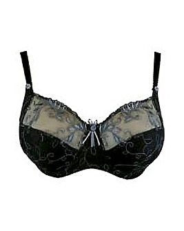 Pour Moi Imogen Rose Full Cup Wired Bra Black