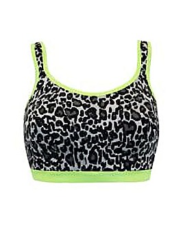 Pour Moi Energy Strive Sports Bra Leopard/Lime