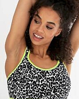 Pour Moi Energy Strive Sports Bra Leopard/Lime