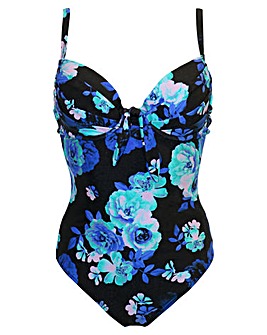 Pour Moi Portofino Wired Padded Swimsuit Black Floral