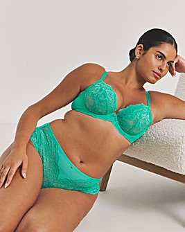 Ann Summers Sexy Lace Planet High Waist Brazillian Bright Green